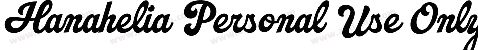Hanahelia Personal Use Only字体转换